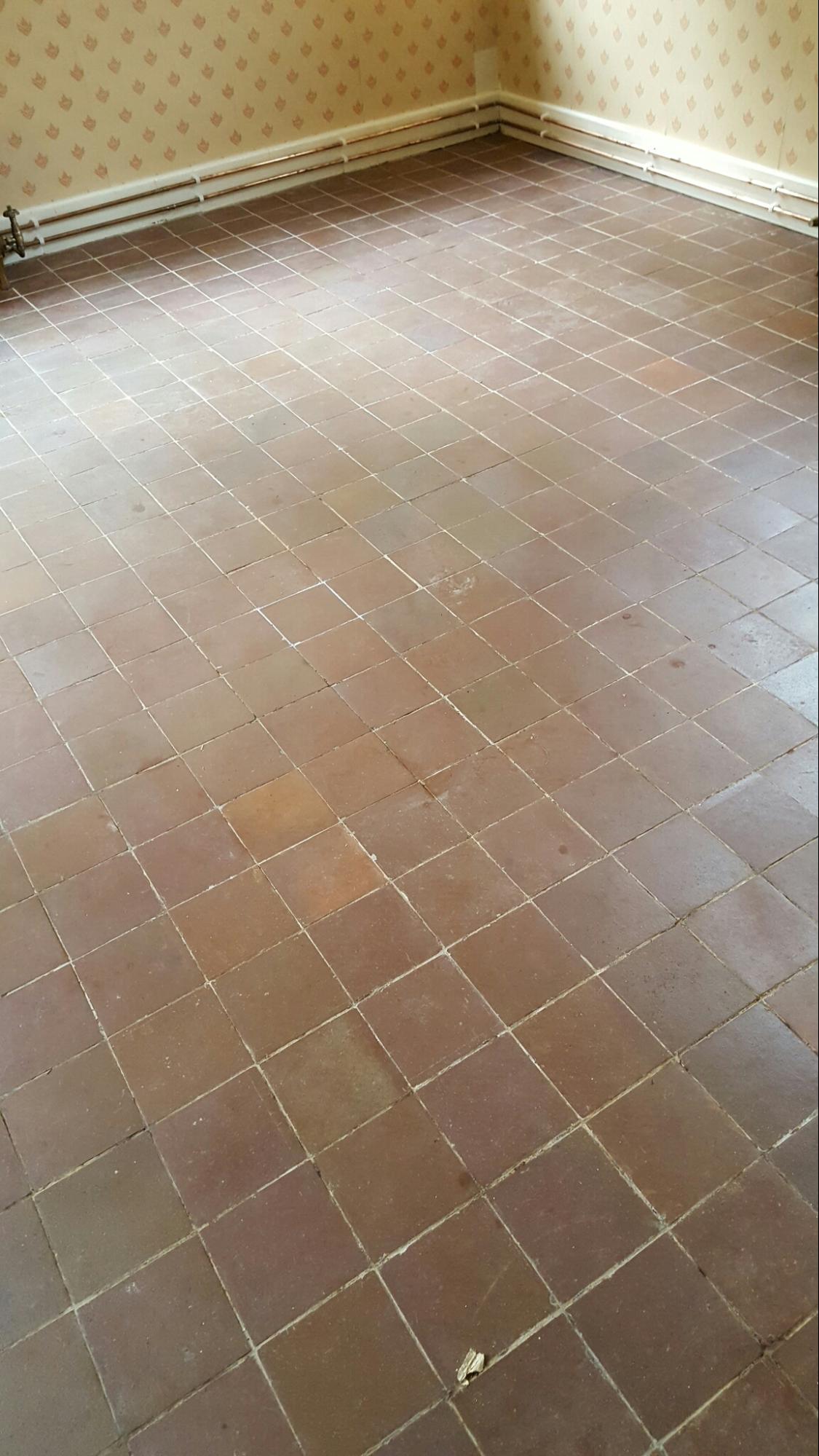 Quarry Tiles Before Cleaning in Appleton