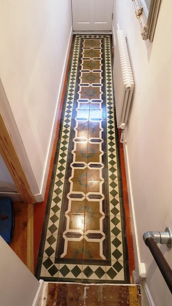 Encaustic Tiled Hallway Padgate After Cleaning