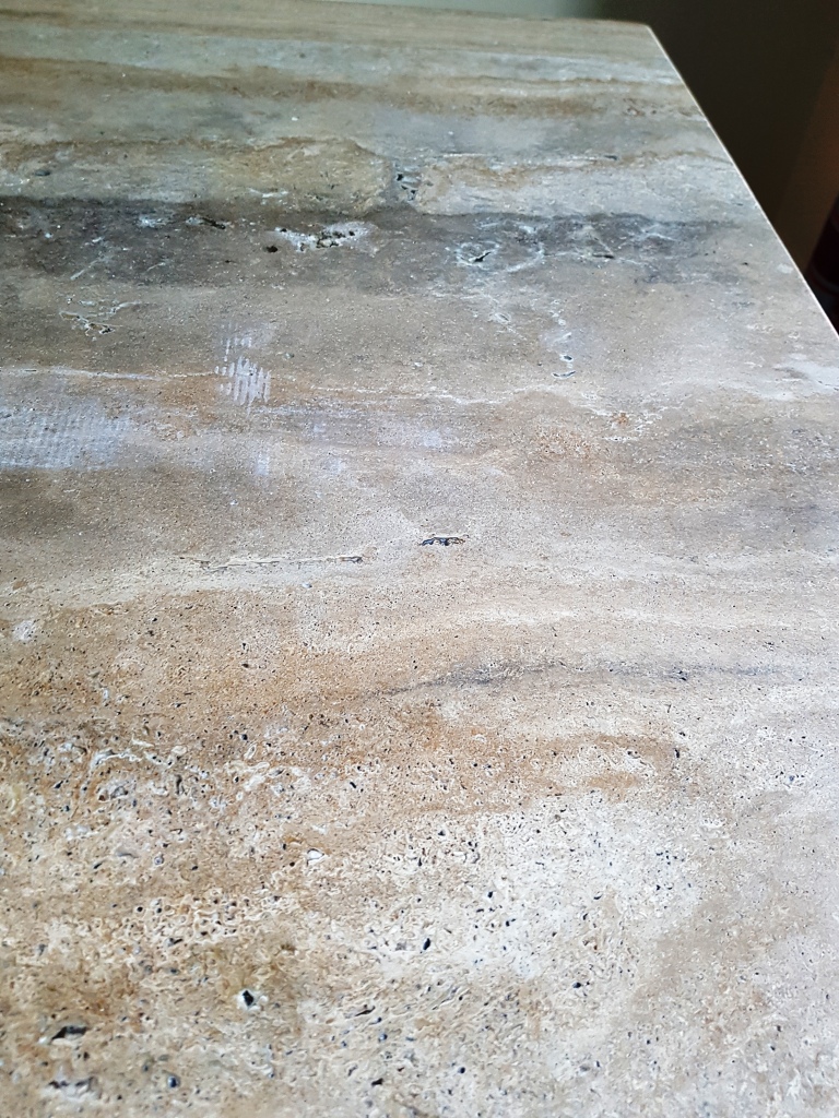 Travertine Tabletop Before Polishing Heswall Wirral