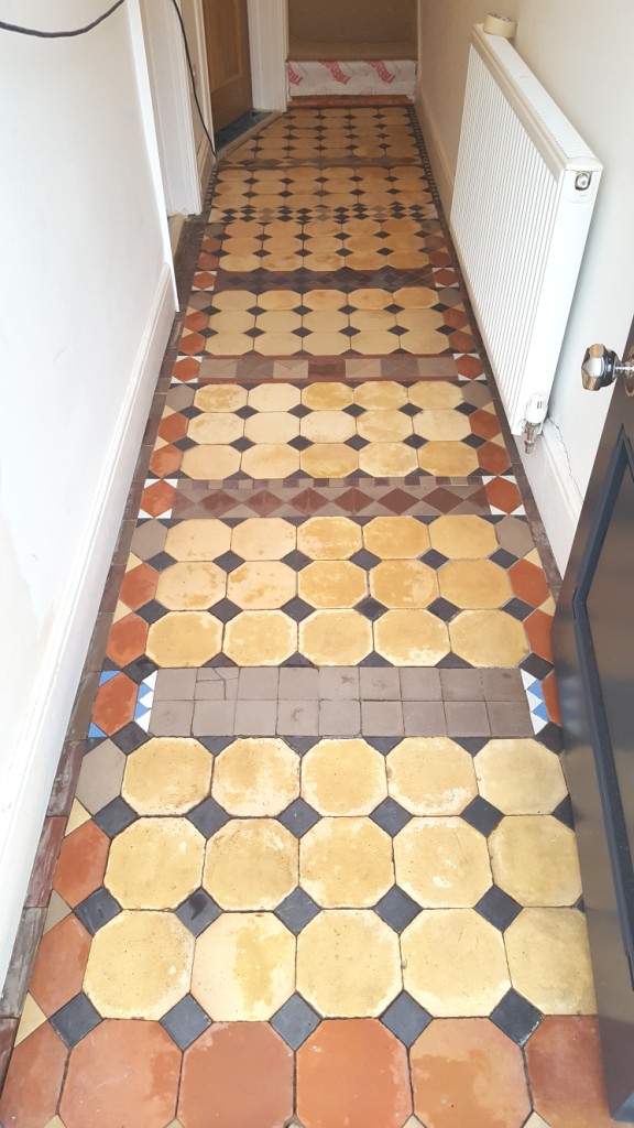 Victorian Tiled Hallway After Cleaning in Grappenhall