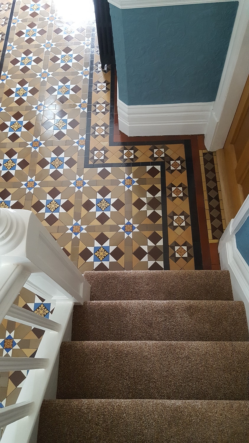 Victorian Tiled Hallway Grapenhall After Cleaning