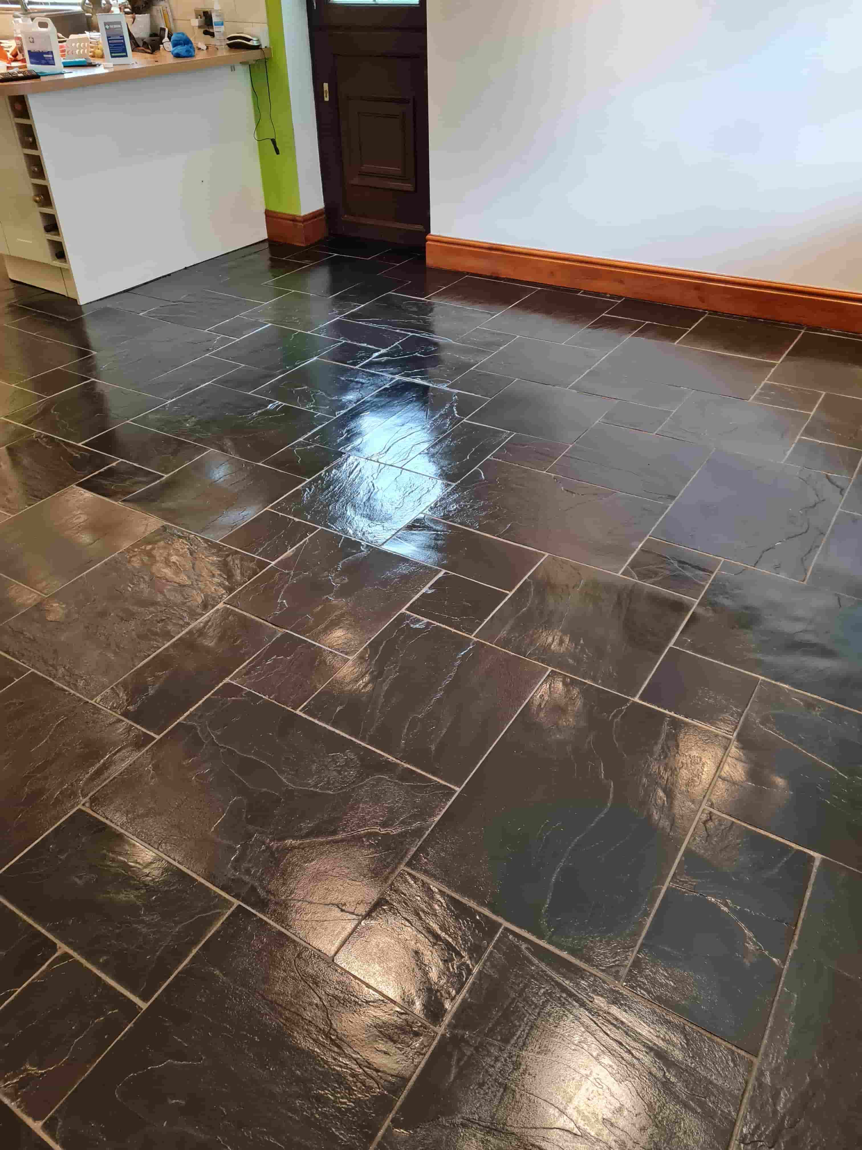 Slate Floor After Renovation in Holywell