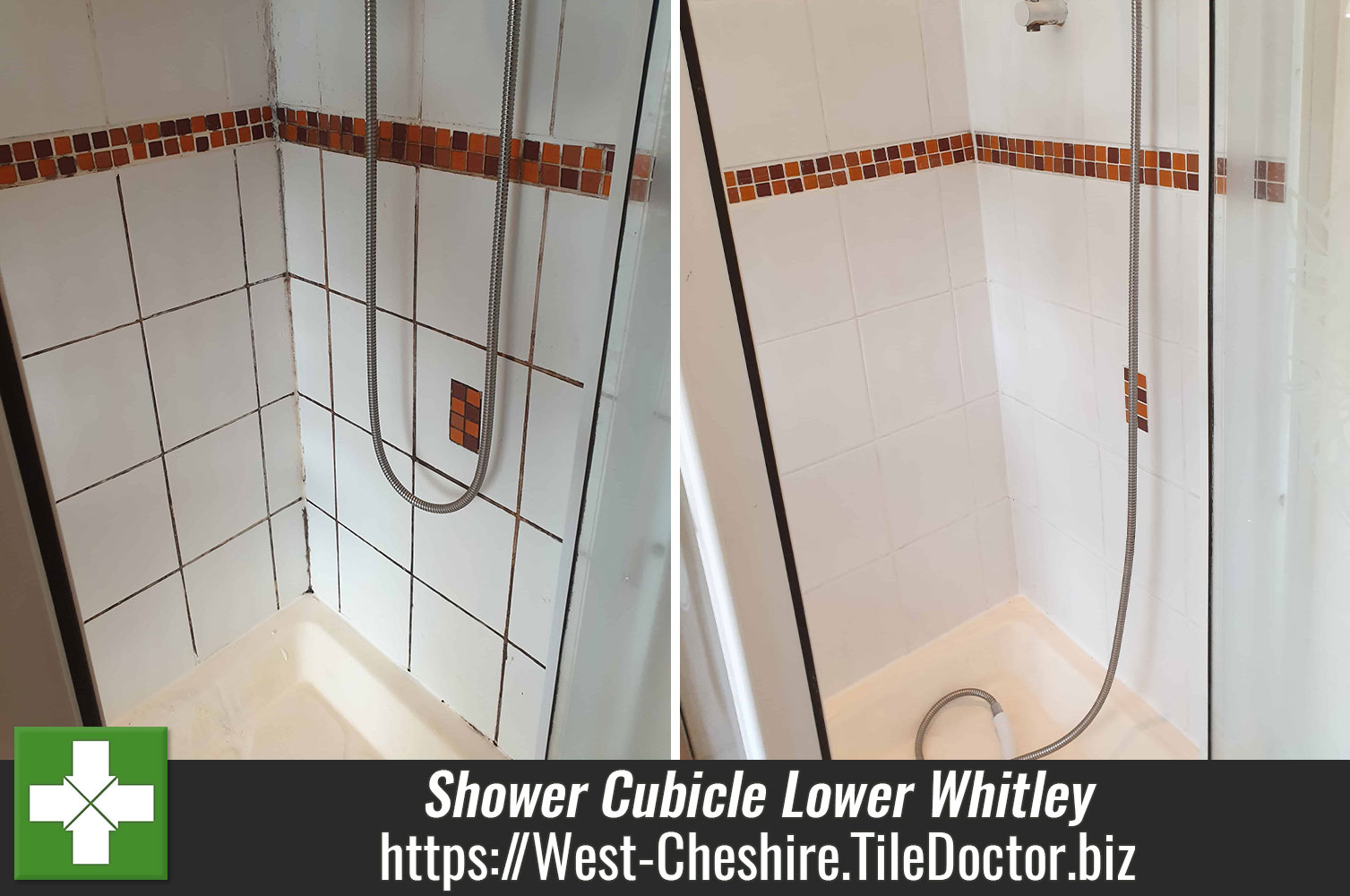 Deep Cleaning Shower Ceramic Cubicle Tile and Grout in Lower Whitley - West  Cheshire Tile Doctor